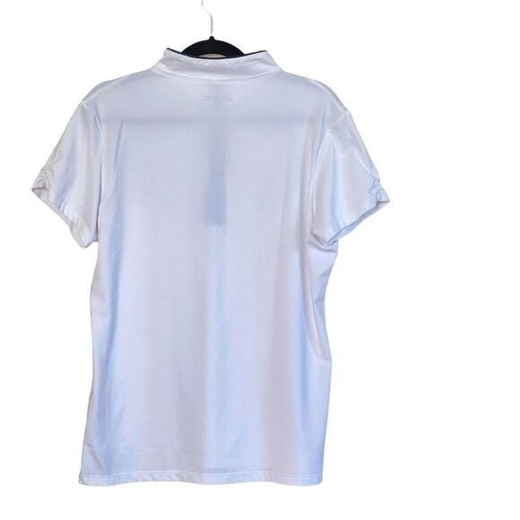 Etonic White Floral Short Sleeve Quarter Zip Golf Shirt Size XL - Picture 2 of 7